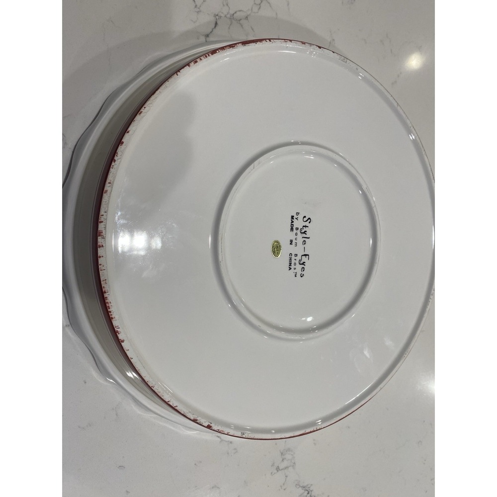 🍎 Vintage Apple Pie Keeper Plate 10" Ceramic Lid Cottagecore Grandmacore Decor - Picture 4 of 5